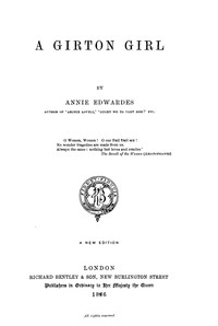 Cover of A Girton Girl