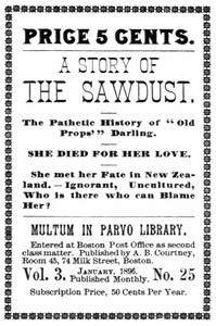 Cover of A story of the sawdust The pathetic history of Old Props' darling