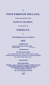 Cover of A tour through Holland