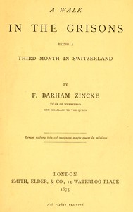 Cover of A walk in the Grisons