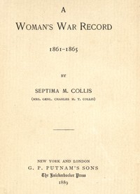 Cover of A woman's war record, 1861-1865