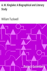 Cover of A. W. Kinglake A Biographical and Literary Study