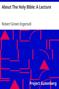 Cover of About The Holy Bible A Lecture