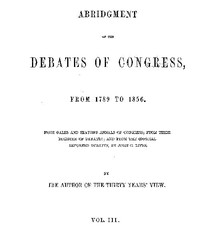 Cover of Abridgment of the Debates of Congress, from 1789 to 1856, Vol. 3 (of 16)