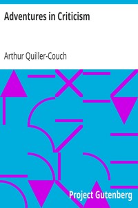 Cover of Adventures in Criticism