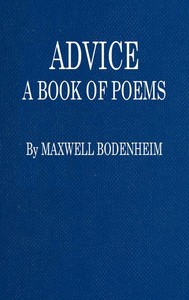 Cover of Advice A Book of Poems