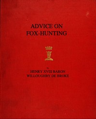 Cover of Advice on Fox-Hunting