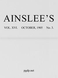 Cover of Ainslee's magazine, Volume 16, No. 3, October, 1905