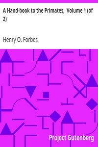 Cover of A Hand-book to the Primates, Volume 1 (of 2)