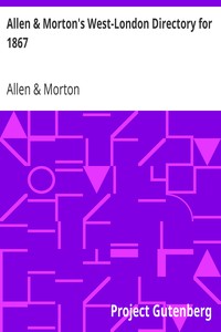 Cover of Allen & Morton's West-London Directory for 1867