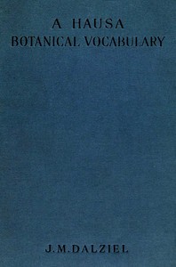 Cover of A Hausa botanical vocabulary