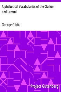 Cover of Alphabetical Vocabularies of the Clallum and Lummi