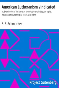 Cover of American Lutheranism vindicated
