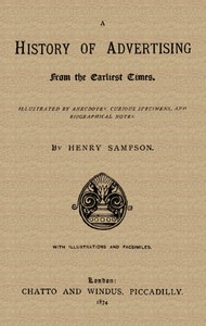 Cover of A History of Advertising from the Earliest Times
