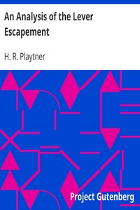 Cover of An Analysis of the Lever Escapement