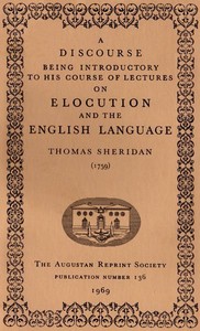 Cover of A Discourse Being Introductory to his Course of Lectures on Elocution and the English Language (1759
