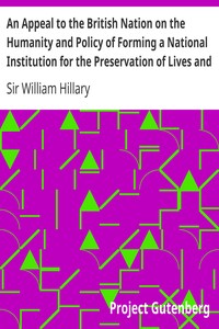 Cover of An Appeal to the British Nation on the Humanity and Policy of Forming a National Institution for the