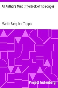 Cover of An Author's Mind The Book of Title-pages