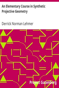 Cover of An Elementary Course in Synthetic Projective Geometry