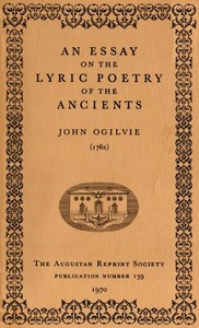 Cover of An Essay on the Lyric Poetry of the Ancients