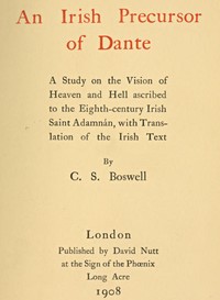 Cover of An Irish precursor of Dante