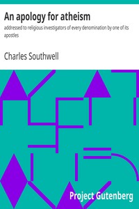 Cover of An apology for atheism