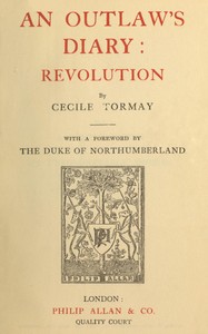 Cover of An outlaw's diary revolution
