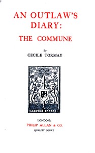 Cover of An outlaw's diary the Commune
