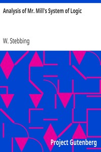 Cover of Analysis of Mr. Mill's System of Logic