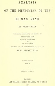 Cover of Analysis of the Phenomena of the Human Mind