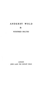 Cover of Anderby Wold