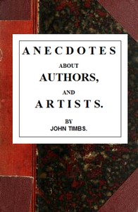 Cover of Anecdotes about Authors, and Artists
