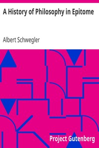 Cover of A History of Philosophy in Epitome