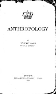 Cover of Anthropology