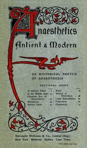 Cover of Anæsthetics antient and modern