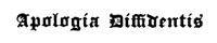 Cover of Apologia Diffidentis