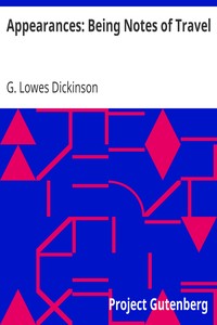Cover of Appearances Being Notes of Travel