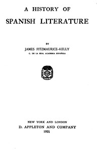 Cover of A History of Spanish Literature