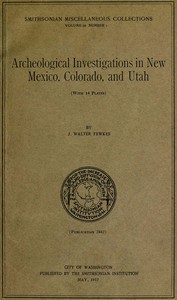 Cover of Archeological investigations in New Mexico, Colorado, and Utah