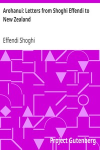Cover of Arohanui Letters from Shoghi Effendi to New Zealand