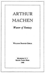 Cover of Arthur Machen Weaver of Fantasy