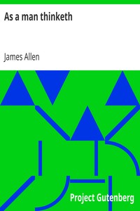 Cover of As a man thinketh