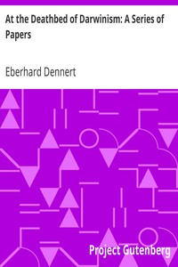 Cover of At the Deathbed of Darwinism A Series of Papers