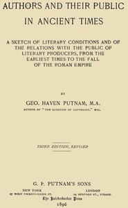 Cover of Authors and their public in ancient times