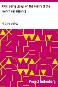Cover of Avril Being Essays on the Poetry of the French Renaissance