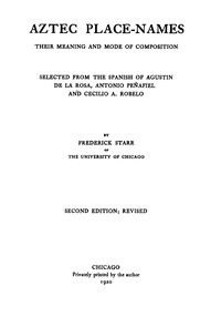 Cover of Aztec place-names