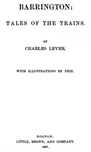Cover of Barrington. Volume 1 (of 2)