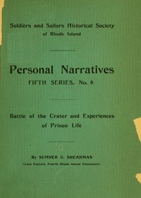 Cover of Battle of the Crater; and Experiences of Prison Life