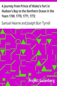 Cover of A Journey from Prince of Wales's Fort in Hudson's Bay to the Northern Ocean in the Years 1769, 1770,