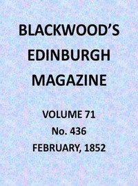 Cover of Blackwood's Edinburgh Magazine, Volume 71, No. 436, February 1852